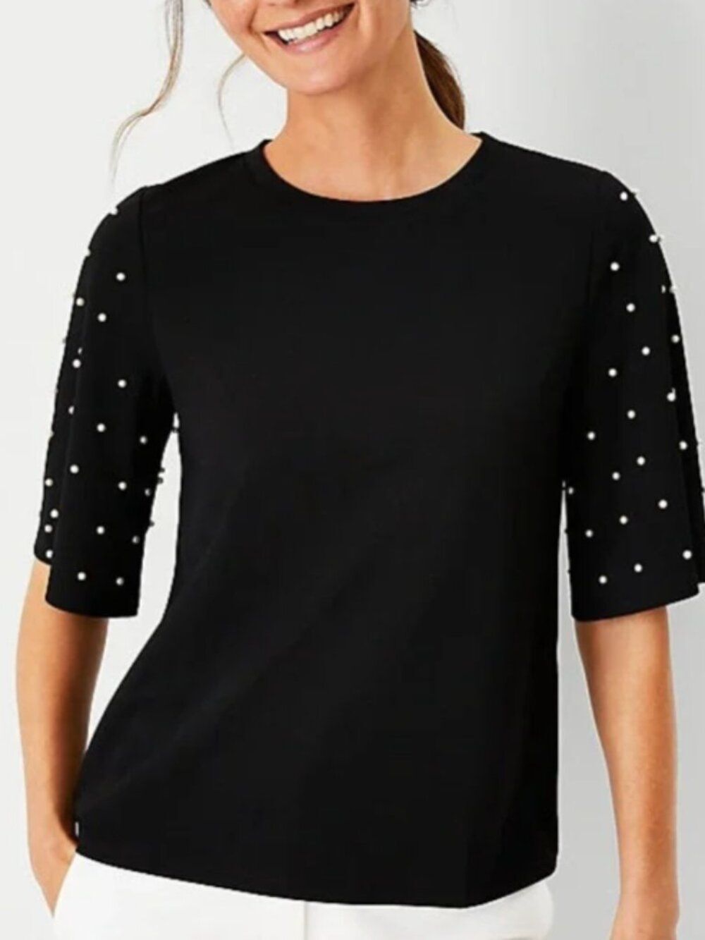 Ann Taylor Pearlized Sleeve Top | Size XS - NWT